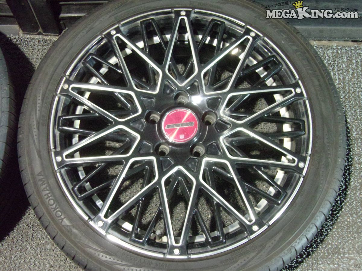 HOTSTUFF レグザスフォーブス 18インチ 7J+55 5穴 PCD114.3 BluEarth-RV RV03 2024年製 215/45R18 4本 ZRR80にて使用 ノア 等 / S10-1918_画像3