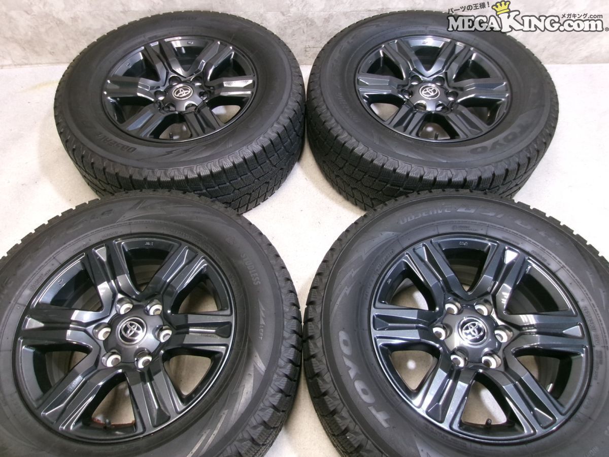 ★送料無料★GUN125 ハイラックス 純正 ENKEI T2 17インチ 7.5J+30 6穴 PCD139.7 ガンメタ系 スタッドレス 265/65R17 4本 / 4S11-821_画像1