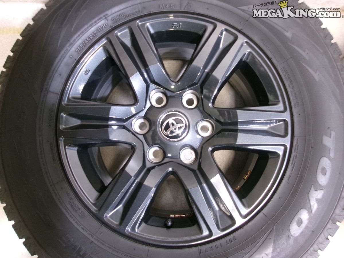 ★送料無料★GUN125 ハイラックス 純正 ENKEI T2 17インチ 7.5J+30 6穴 PCD139.7 ガンメタ系 スタッドレス 265/65R17 4本 / 4S11-821_画像2