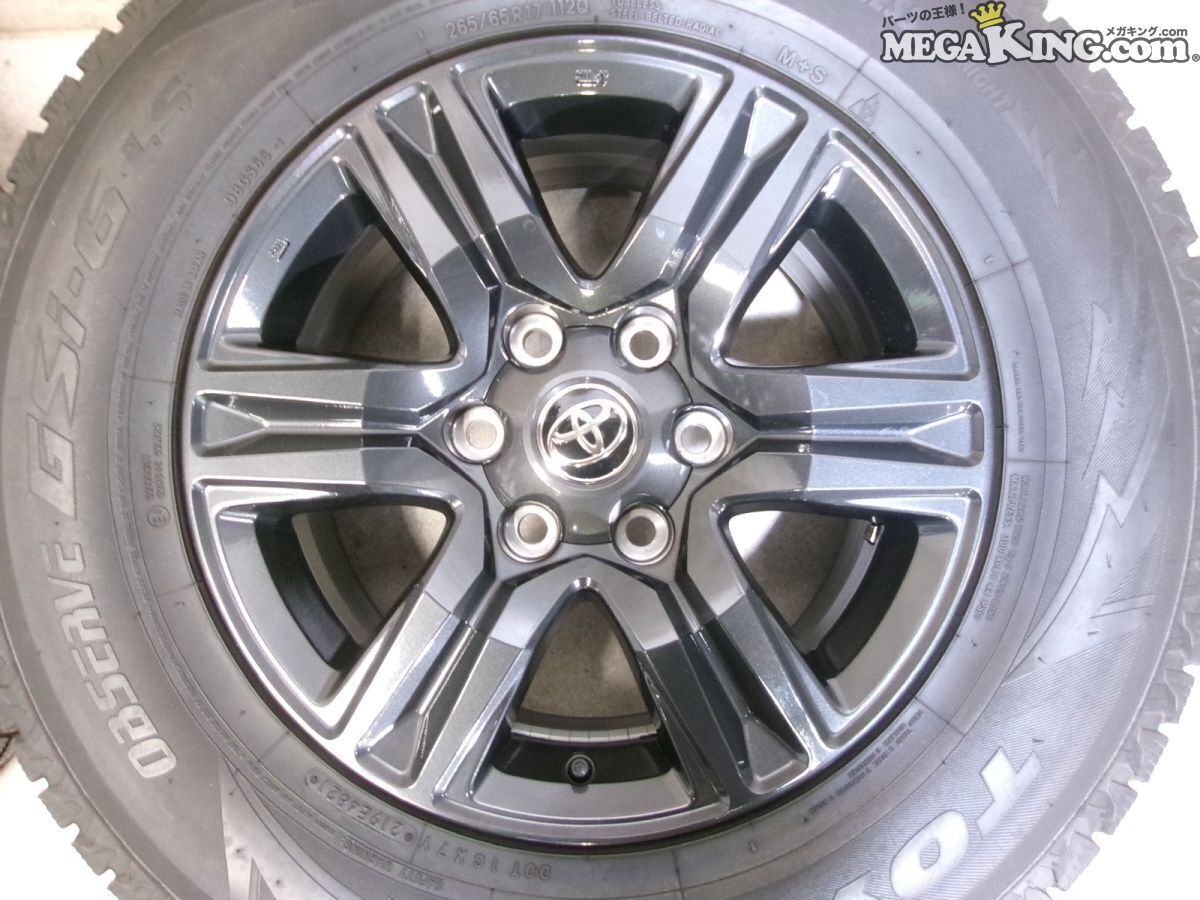 ★送料無料★GUN125 ハイラックス 純正 ENKEI T2 17インチ 7.5J+30 6穴 PCD139.7 ガンメタ系 スタッドレス 265/65R17 4本 / 4S11-821_画像3