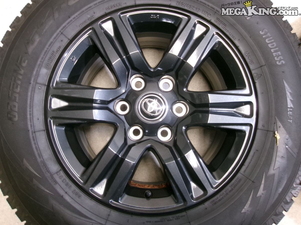 ★送料無料★GUN125 ハイラックス 純正 ENKEI T2 17インチ 7.5J+30 6穴 PCD139.7 ガンメタ系 スタッドレス 265/65R17 4本 / 4S11-821_画像4