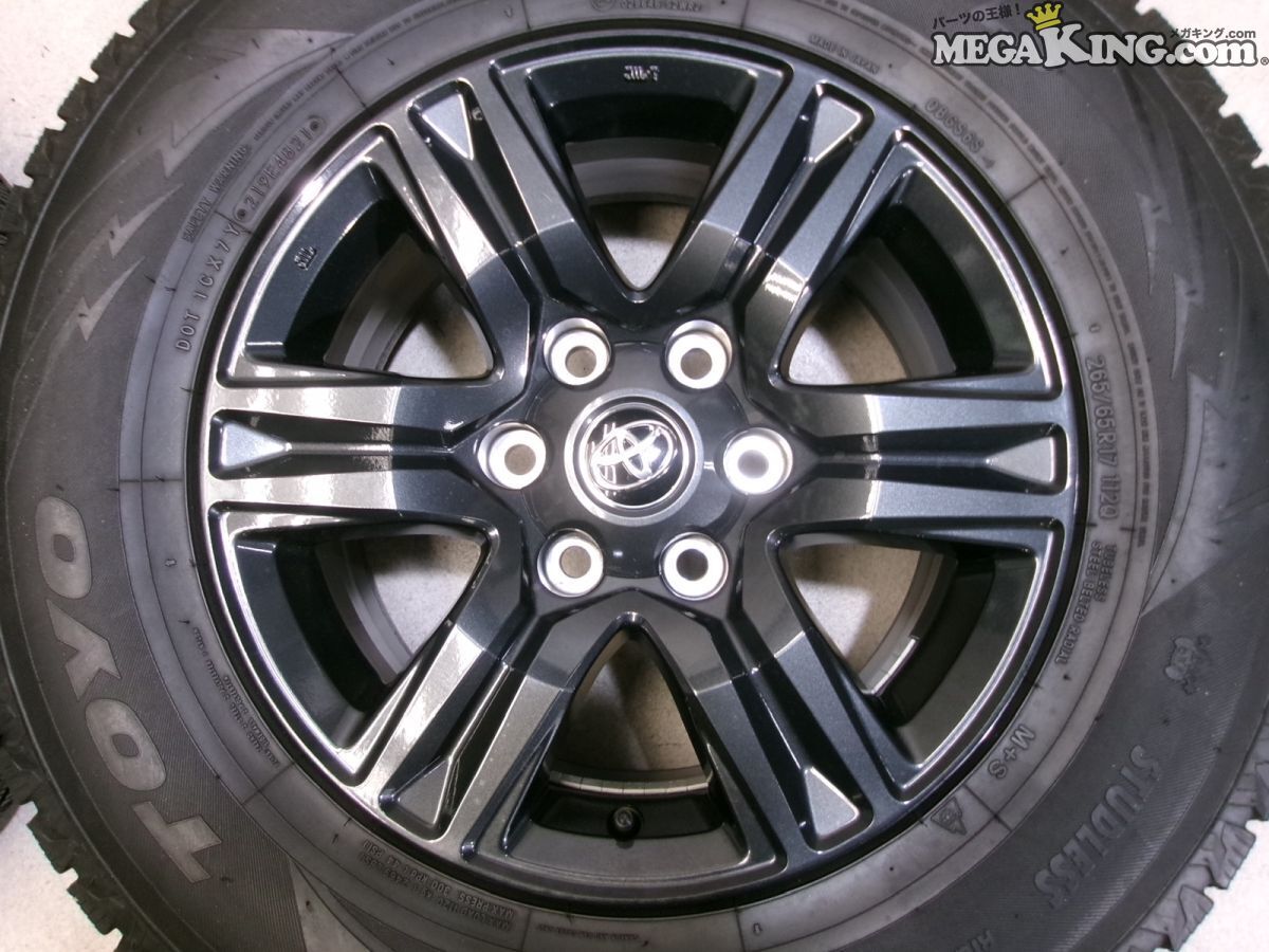 ★送料無料★GUN125 ハイラックス 純正 ENKEI T2 17インチ 7.5J+30 6穴 PCD139.7 ガンメタ系 スタッドレス 265/65R17 4本 / 4S11-821_画像5