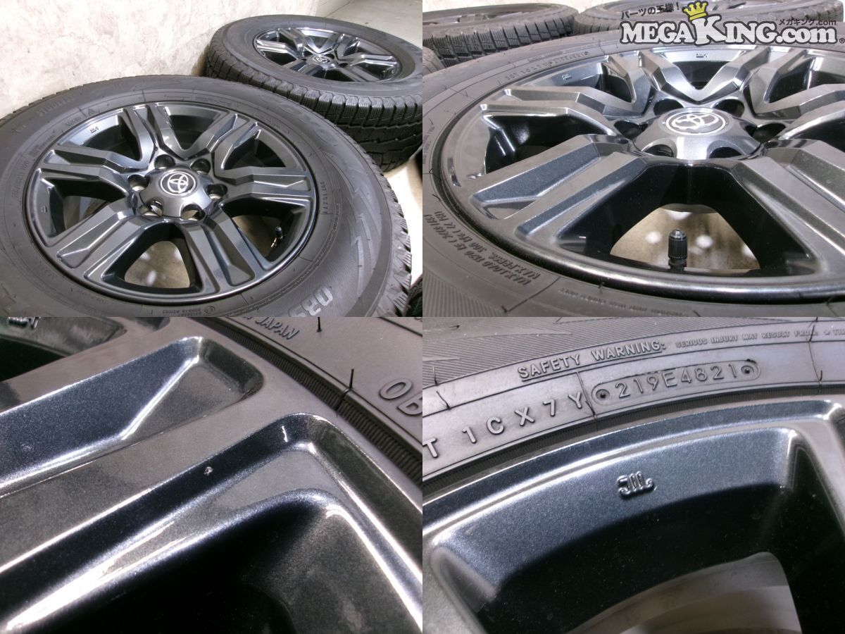 ★送料無料★GUN125 ハイラックス 純正 ENKEI T2 17インチ 7.5J+30 6穴 PCD139.7 ガンメタ系 スタッドレス 265/65R17 4本 / 4S11-821_画像6