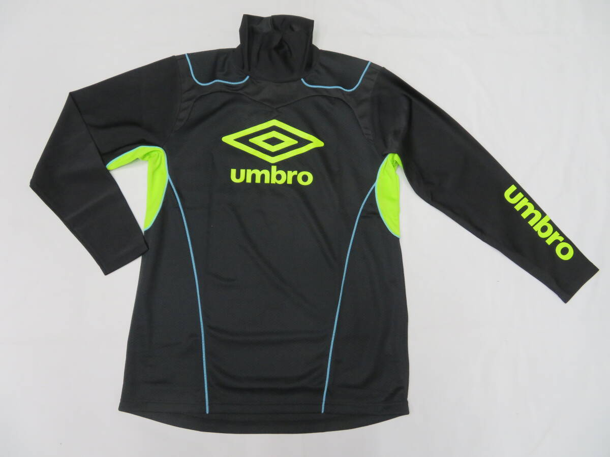 902　アンブロ　ハイネック　プラシャツ　黒（O）_画像1