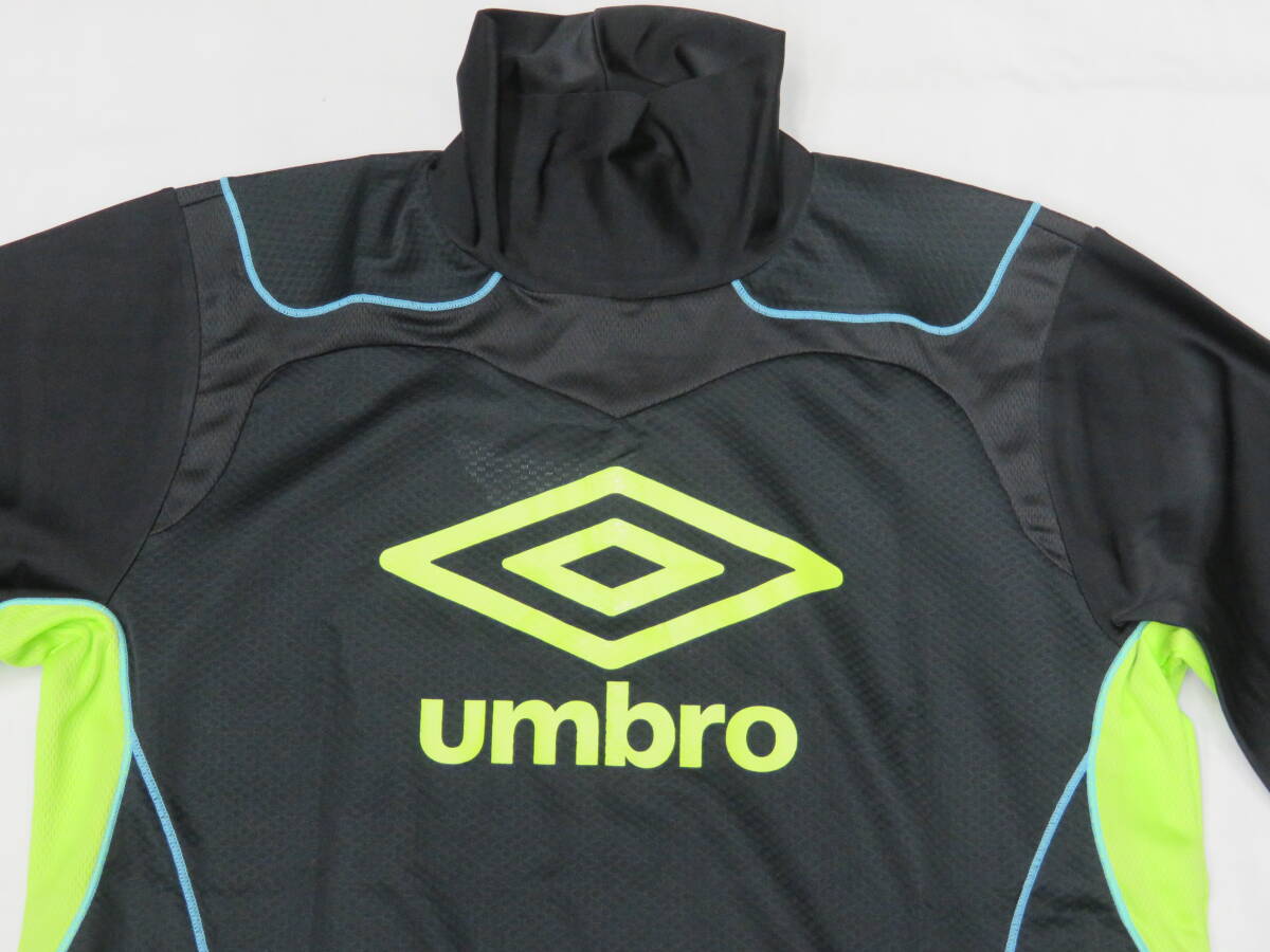 902　アンブロ　ハイネック　プラシャツ　黒（O）_画像3