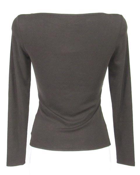  Foxey New York FOXEY подпалина чай трикотажный джемпер с длинным рукавом 38