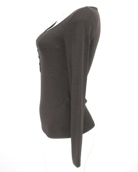  Foxey New York FOXEY подпалина чай трикотажный джемпер с длинным рукавом 38