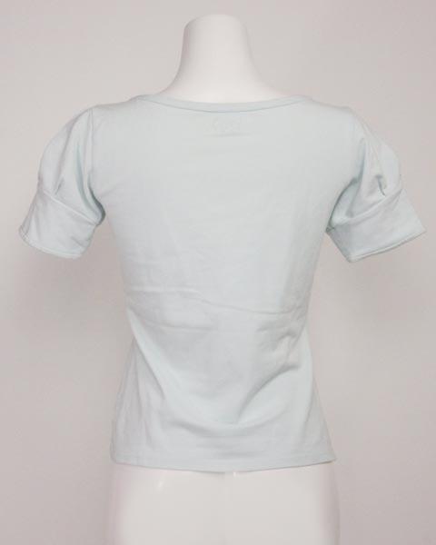 ef девушка FOXEY бледно-голубой короткий рукав tops S