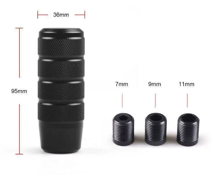 シフトノブ MT AT アルミ合金 ブラック 黒 カスタム 変換アダプター (0611)_画像5