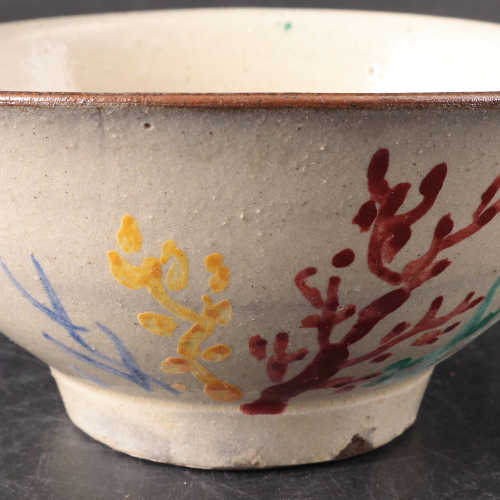 ◆◇小橋川仁王 小橋川永昌 沖縄焼 魚珊瑚図壺屋茶碗 茶道具 壷屋 やちむん◇◆_画像9