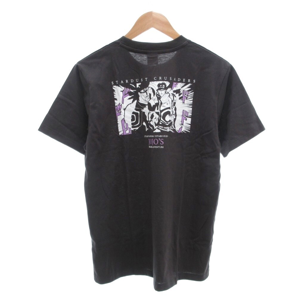 未使用品 バンダイナムコ BANDAINAMCO タグ付き ジョジョの奇妙な冒険 Tシャツ 半袖 L 空条承太郎 スタープラチナ 黒 ブラック /AE_画像2