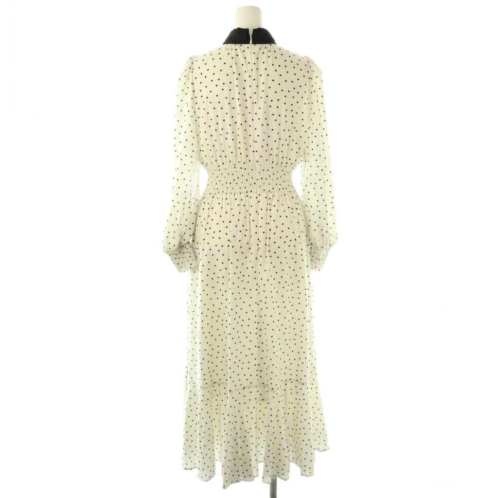 アプワイザーリッシェ Apuweiser-riche 23AW 裾レイヤードドットワンピース ロング 0 ホワイト ブラック /ES ■OS レディース_画像2