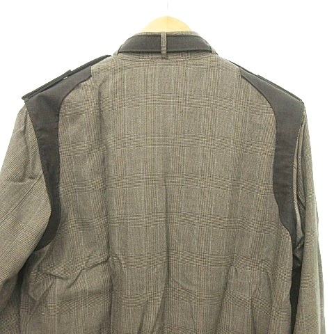 カラー kolor 美品 チェック ブルゾン ジップアップ 日本製 2 Mサイズ 茶 ブラウン メンズ_画像5