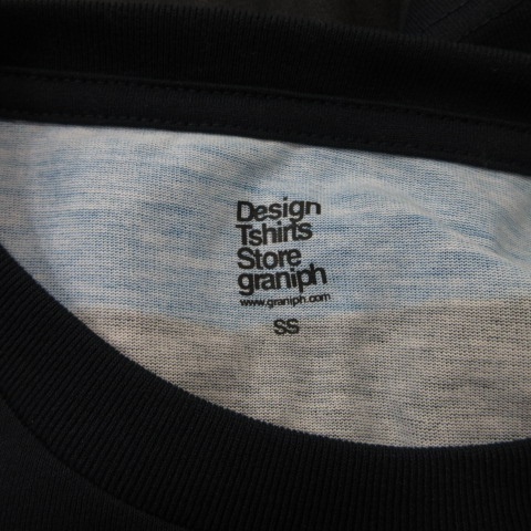 グラニフ graniph Tシャツ カットソー 半袖 SS 紺 ネイビー /YI メンズ_画像5