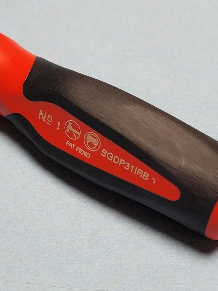 未使用 1番 プラスドライバー スナップオン SGDP31IRB レッド×ブラック 未使用品 新品 保管品 SNAPON SNAP-ON 約18.3cm_画像4