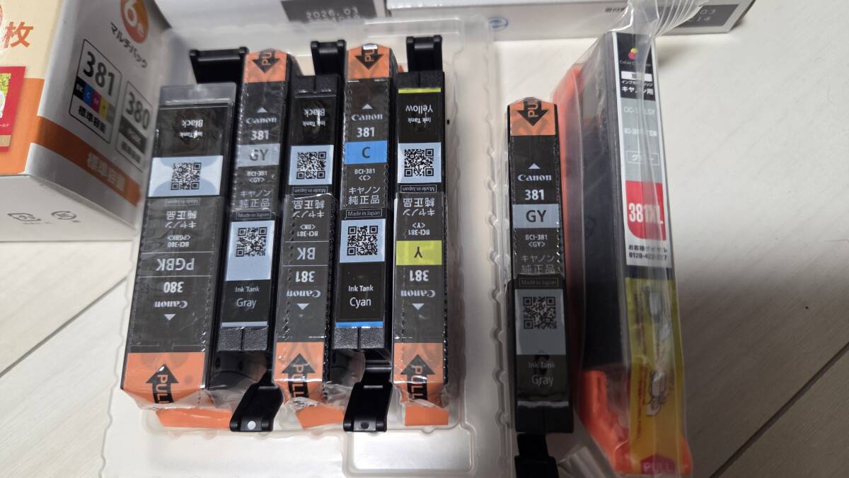 【12,000円相当　カートリッジ10本】Canon用 インク6色マルチパック BCI-381+380/6MP　＋　大容量インク等単品4本プラス_画像2