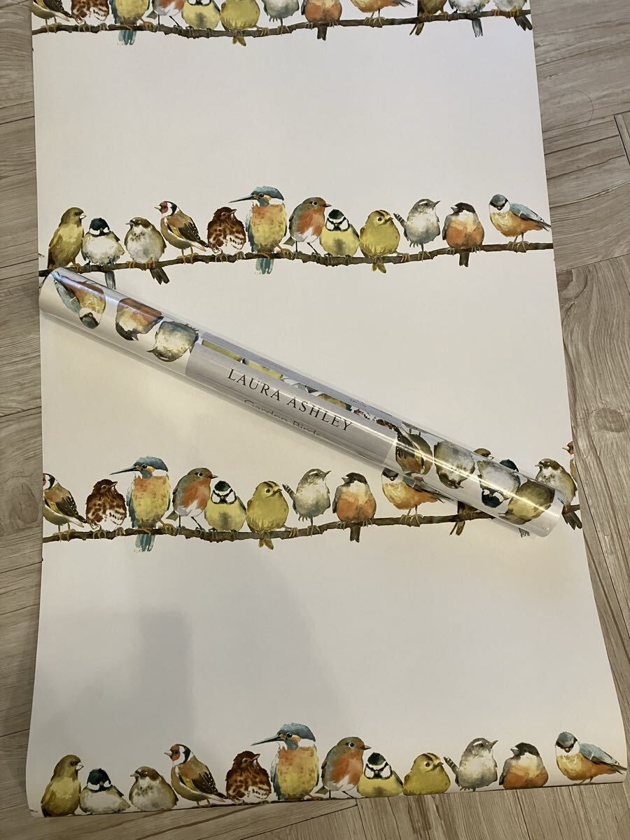 ローラアシュレイ　壁紙　1ロール 未開封　Laura Ashley　ガーデンバード　輸入壁紙　ウォールペーパー_画像1