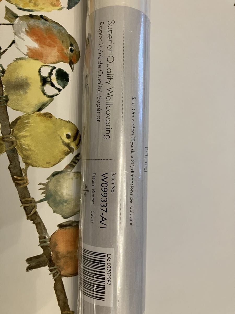 ローラアシュレイ　壁紙　1ロール 未開封　Laura Ashley　ガーデンバード　輸入壁紙　ウォールペーパー_画像3