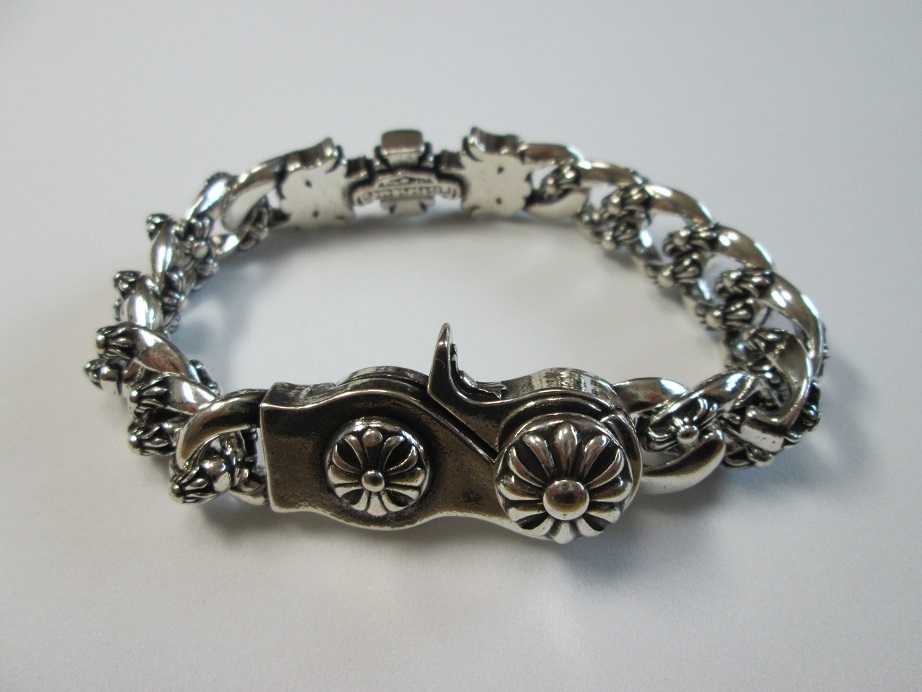 ブレスレット バングル シルバー チェーン クロス フラワー 十字架 ワイルド ヴィンテージ風 韓国_画像1