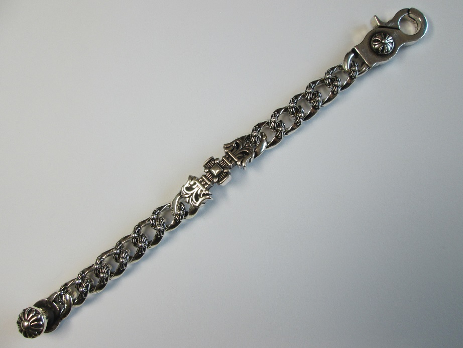 ブレスレット バングル シルバー チェーン クロス フラワー 十字架 ワイルド ヴィンテージ風 韓国_画像3