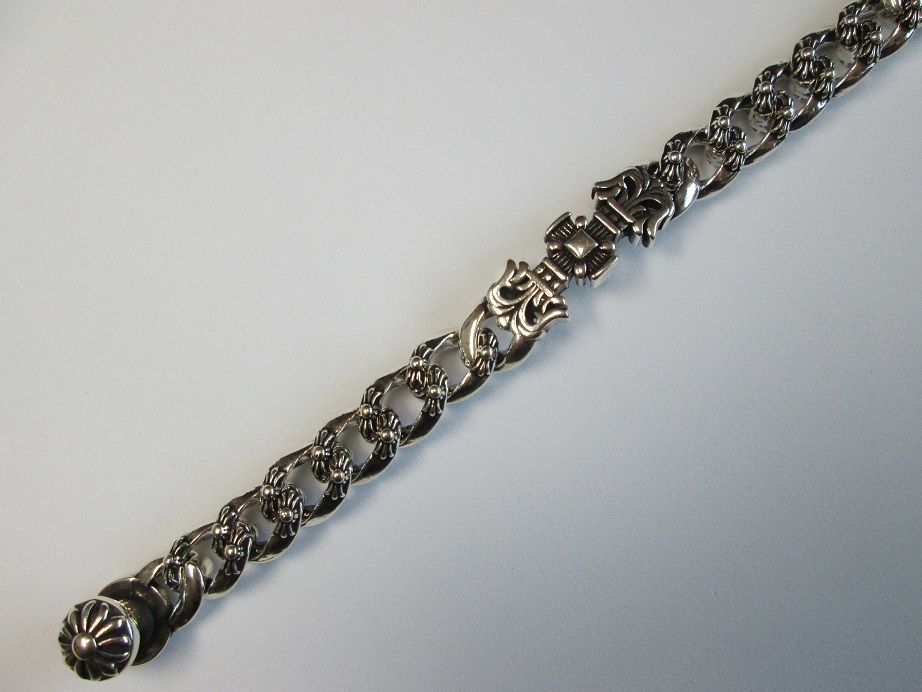 ブレスレット バングル シルバー チェーン クロス フラワー 十字架 ワイルド ヴィンテージ風 韓国_画像4