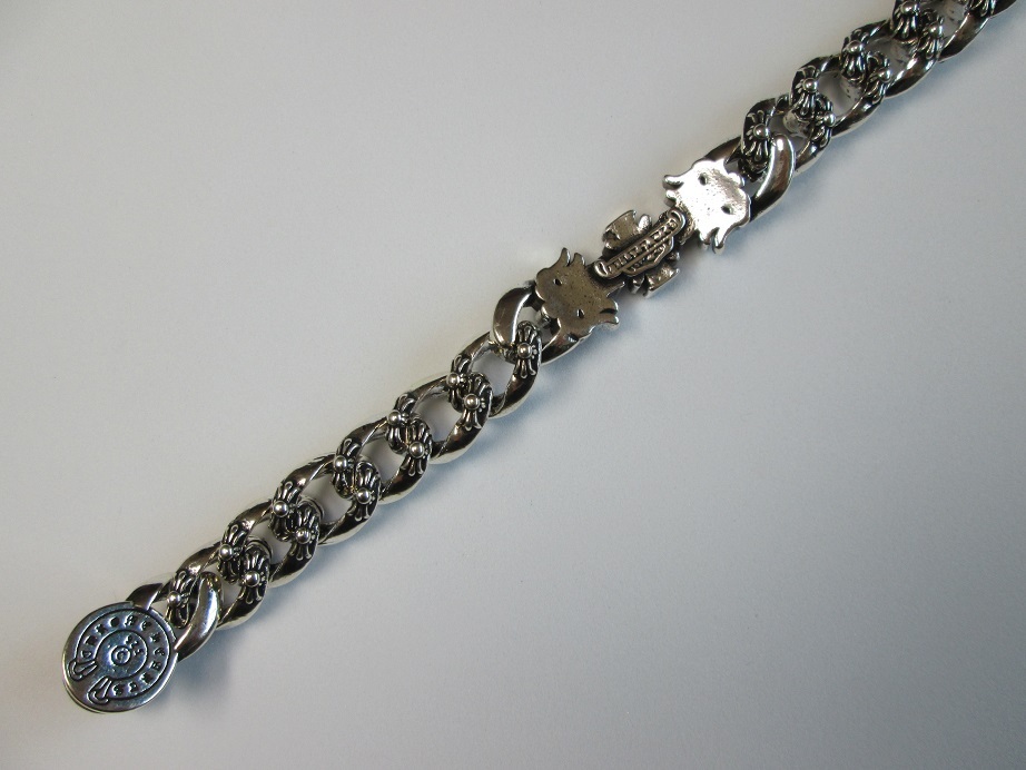 ブレスレット バングル シルバー チェーン クロス フラワー 十字架 ワイルド ヴィンテージ風 韓国_画像7