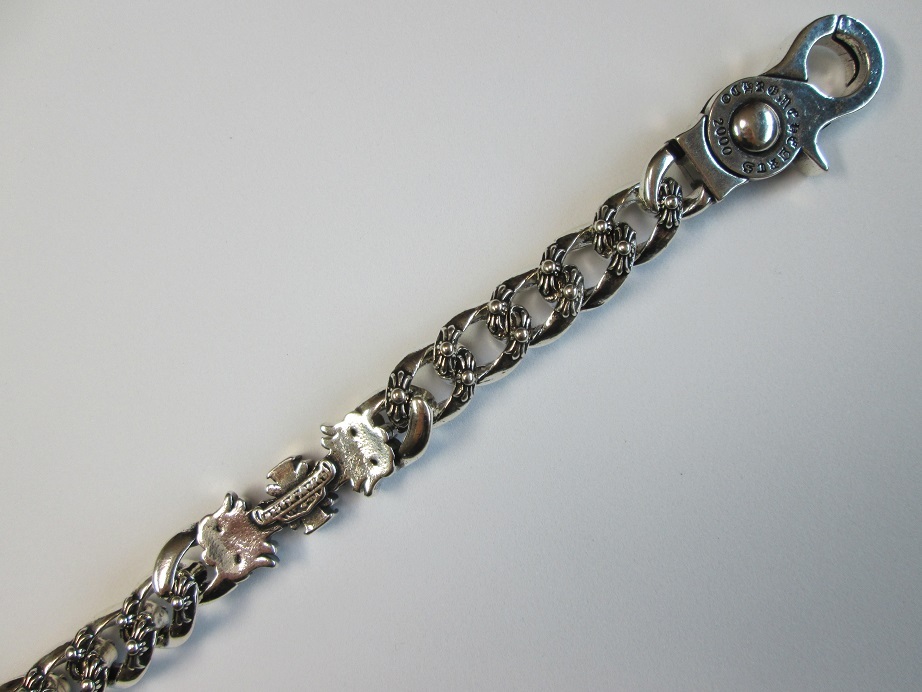 ブレスレット バングル シルバー チェーン クロス フラワー 十字架 ワイルド ヴィンテージ風 韓国_画像8