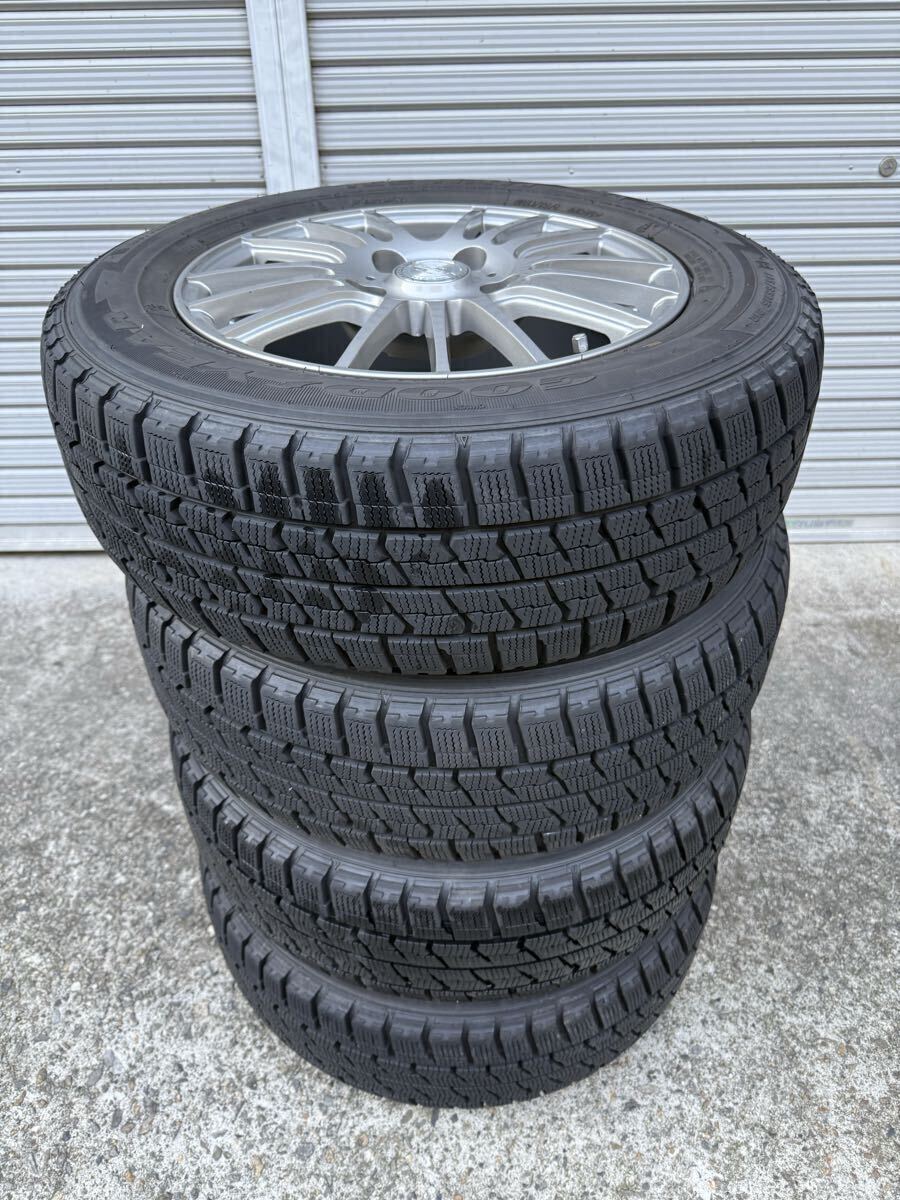 15インチアルミホイール付スタッドレスタイヤ 4本 195/65R15 グッドイヤー アイスナビ weds 6J ＋43 PCD100 プリウス カローラ ウィッシュ_画像2