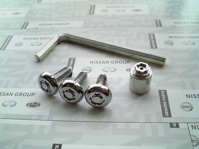  Nissan оригинальный номерная табличка блокировка болт E13 Note NOTE противоугонное баловство предотвращение для AURA nismo