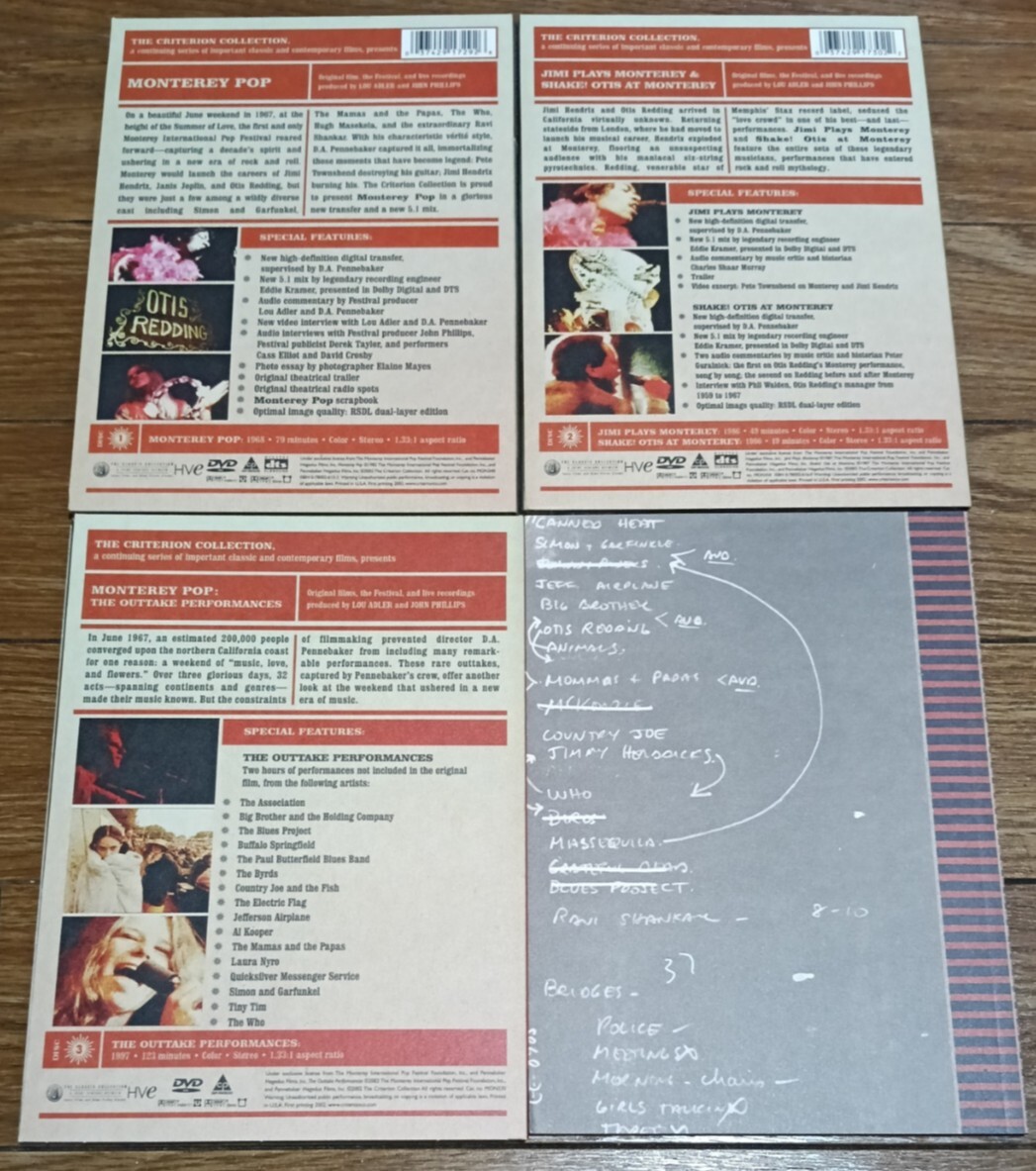 【国内廃盤DVD3枚組】THE COMPLETE MONTERY POP FESTIVAL モンタレーポップフェスティバル*JIMI HENDRIX/OTIS REDDING/WHO/JANIS JOPLIN_画像4