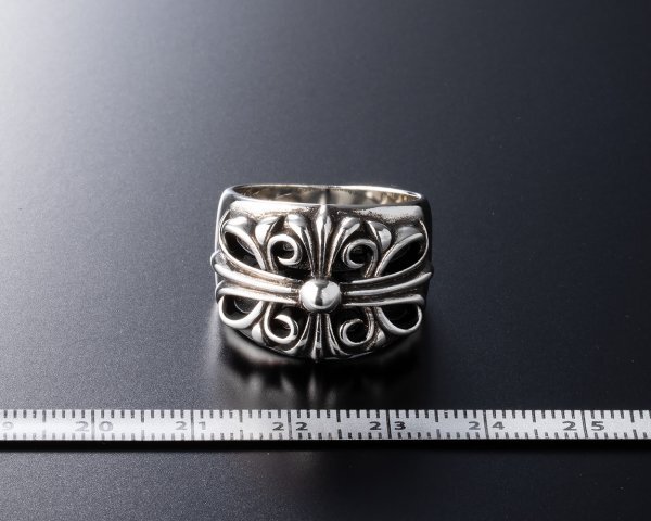 シルバー925 リング メンズ レディース クロス フローラル キーパーリング 指輪 アクセサリー 38_画像7