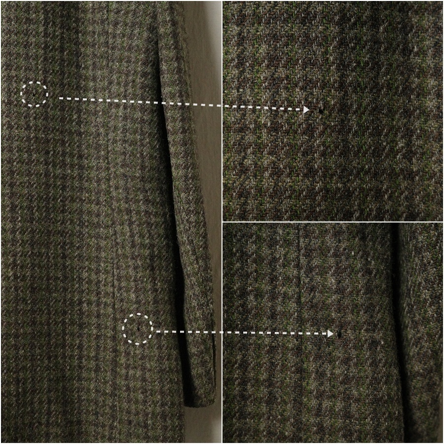 ドイツ walbusch ワルブッチ ハリスツイード ジャケット / ビンテージ くるみボタン 2つ釦_画像10