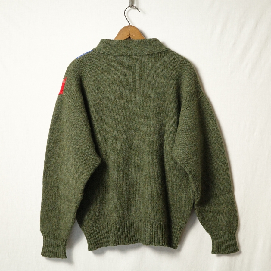 英国製 Nigel Cabourn ナイジェルケーボン Vネック アーガイル ニット セーター 1 / クリケット チルデンニット_画像2