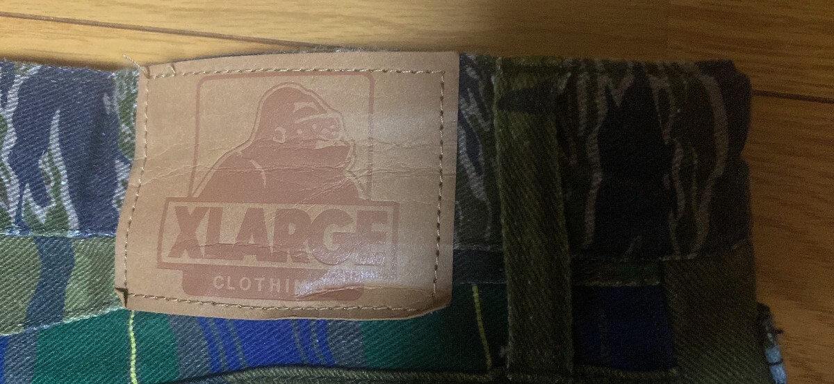 X-LARGE エクストララージ パッチワーク 迷彩ワークパンツ 36inch_画像3