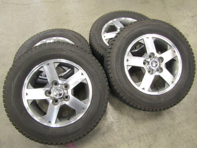 【個人宅配送不可】[21V+EE0] 三菱 パジェロミニ 純正 15×5.5J+46 114.3-5H【タイヤ】ダンロップ WINTER MAXX 195/70R15 106/104L LT 4本_画像1