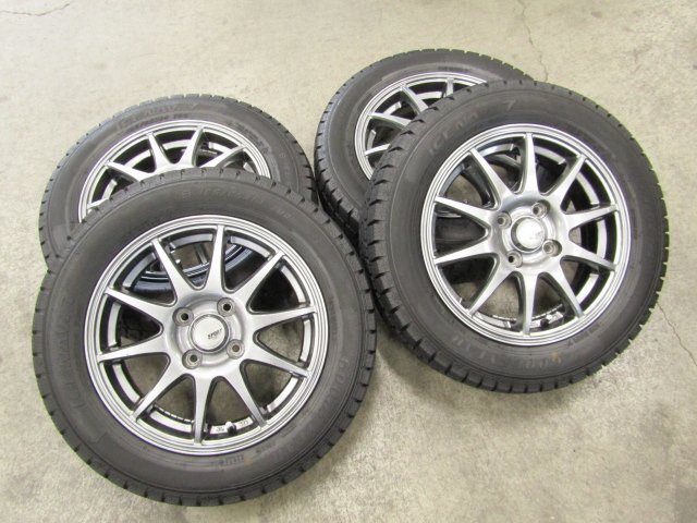 【個人宅配送不可】[23V+EE0] イエローハット SPORT ABLIA 14×4.5J+45 100-4H【タイヤ】グッドイヤー ICE NAVI 7 165/65R14 79Q 4本_画像1