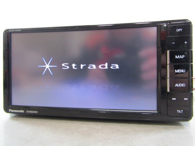 [63V:B8] パナソニック ストラーダ CN-RE03WD CD DVD フルセグ Bluetooth 地図データ 2016年 ※動作確認済み_画像1