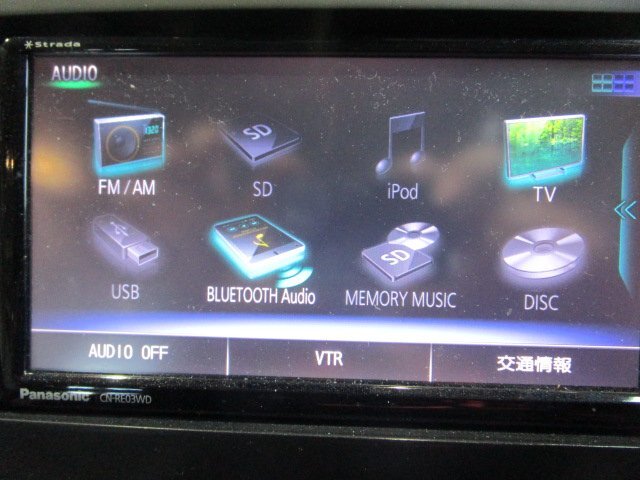 [63V:B8] パナソニック ストラーダ CN-RE03WD CD DVD フルセグ Bluetooth 地図データ 2016年 ※動作確認済み_画像3