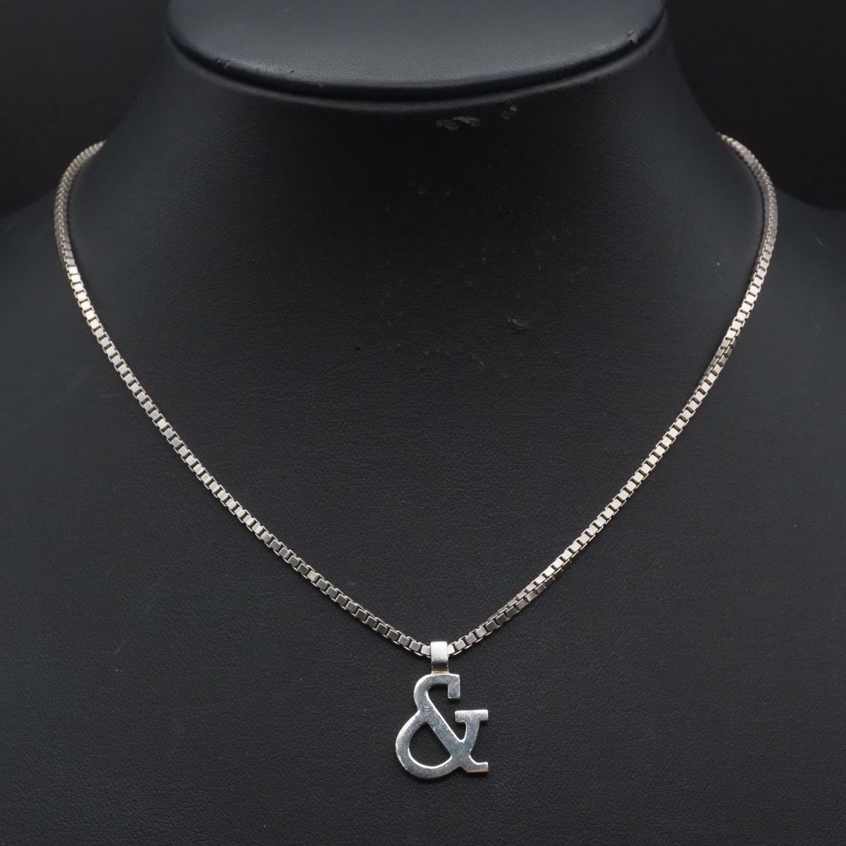 H813 Pinky＆Dianne ピンキーアンドダイアン STERLING SILVER刻印 ペンダント ネックレス ロゴ デザイン シルバー_画像2