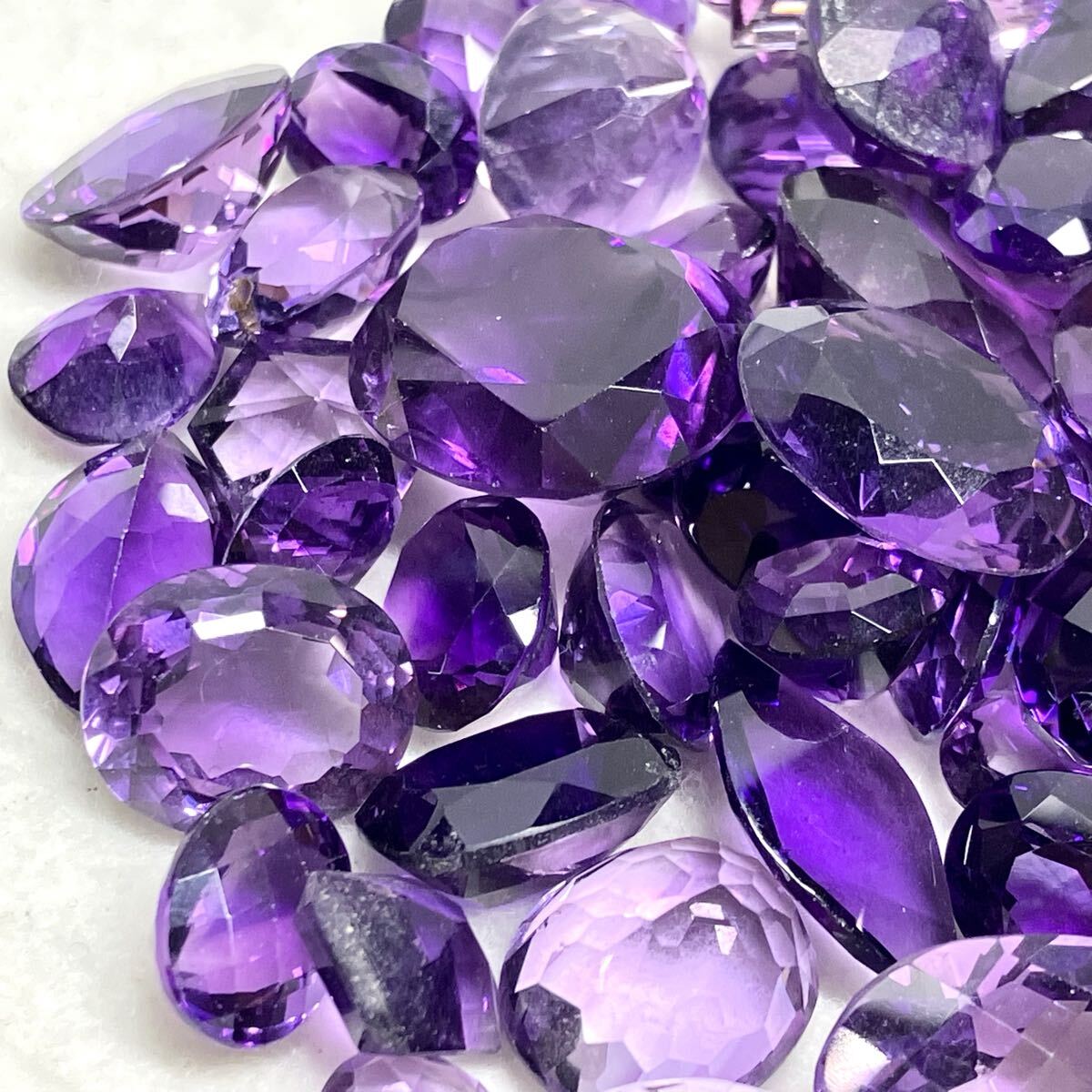 ◆天然アメジストおまとめ500ct◆n 約100g ルース 裸石 宝石 ジュエリー jewelry アメシスト amethyst w3つ49_画像2