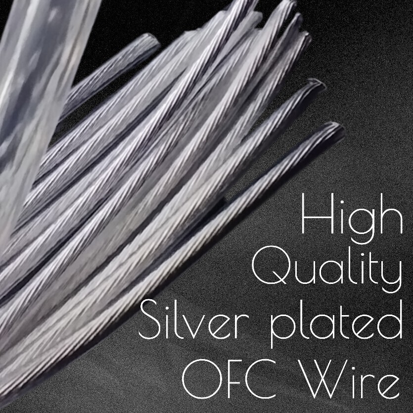 【送料無料】約24cm【高音質】コレットチャック 銀メッキOFC RCA ライン ケーブル enough Exact Series _画像4