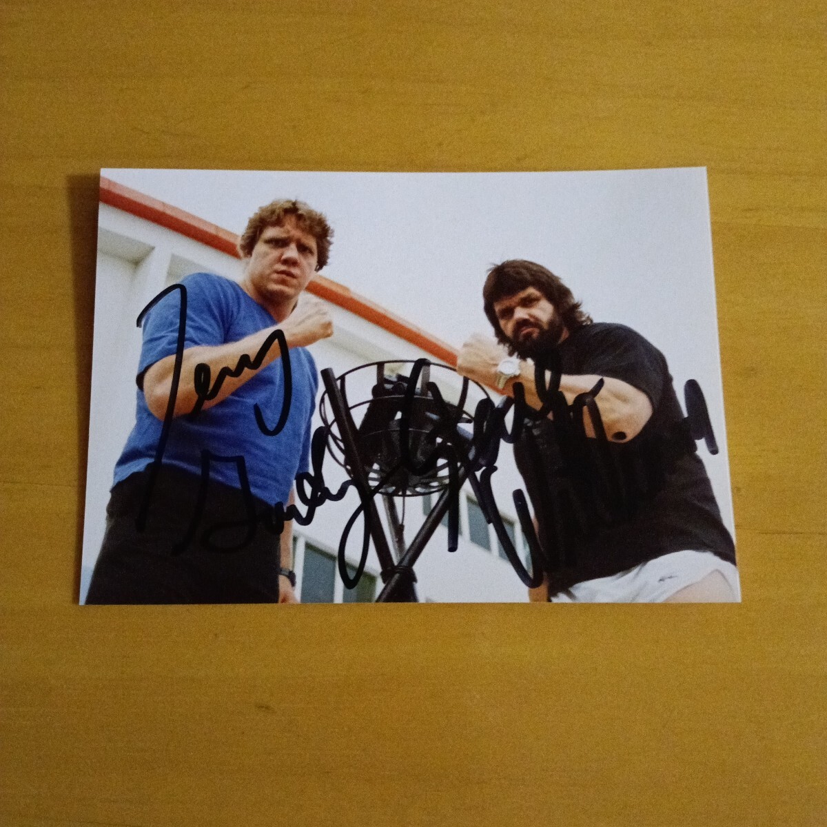スティーブ・ウイリアムス直筆サイン色紙＆殺人魚雷コンビ生写真直筆サイン入り_画像3