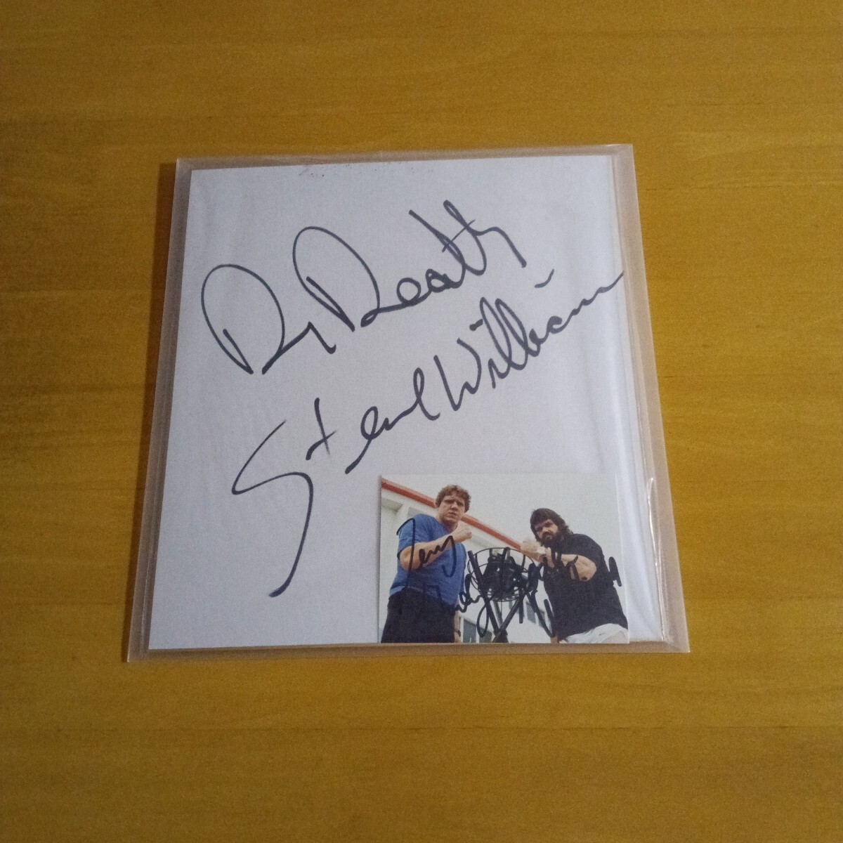スティーブ・ウイリアムス直筆サイン色紙＆殺人魚雷コンビ生写真直筆サイン入り_画像5