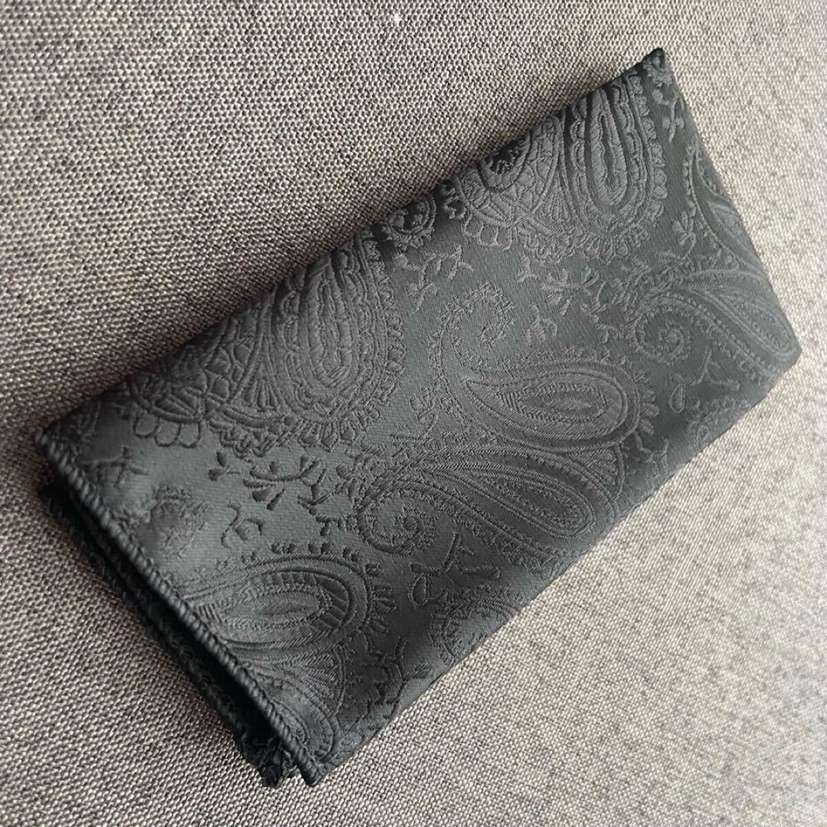 蝶ネクタイ ブラック 黒 ペイズリー シンプル おしゃれ 結婚式 パーティー発表会 パーティー フォーマル 同窓会 スーツ ハンカチ_画像3