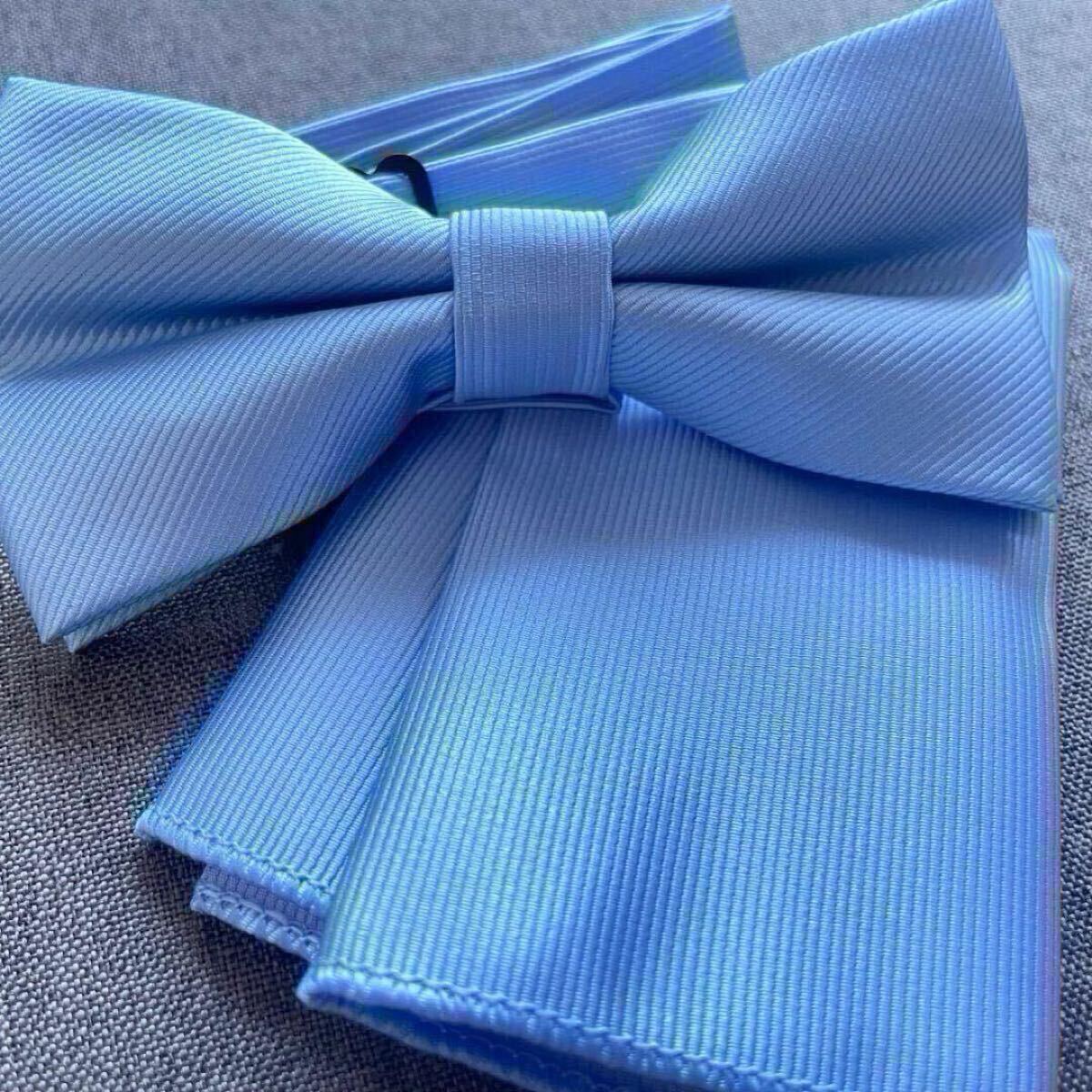 水色 無地 青 ブルー 蝶ネクタイ 結婚式 二次会 おしゃれ かっこいい 無地二次会 パーティー フォーマル タキシード 同窓会 メンズ_画像5