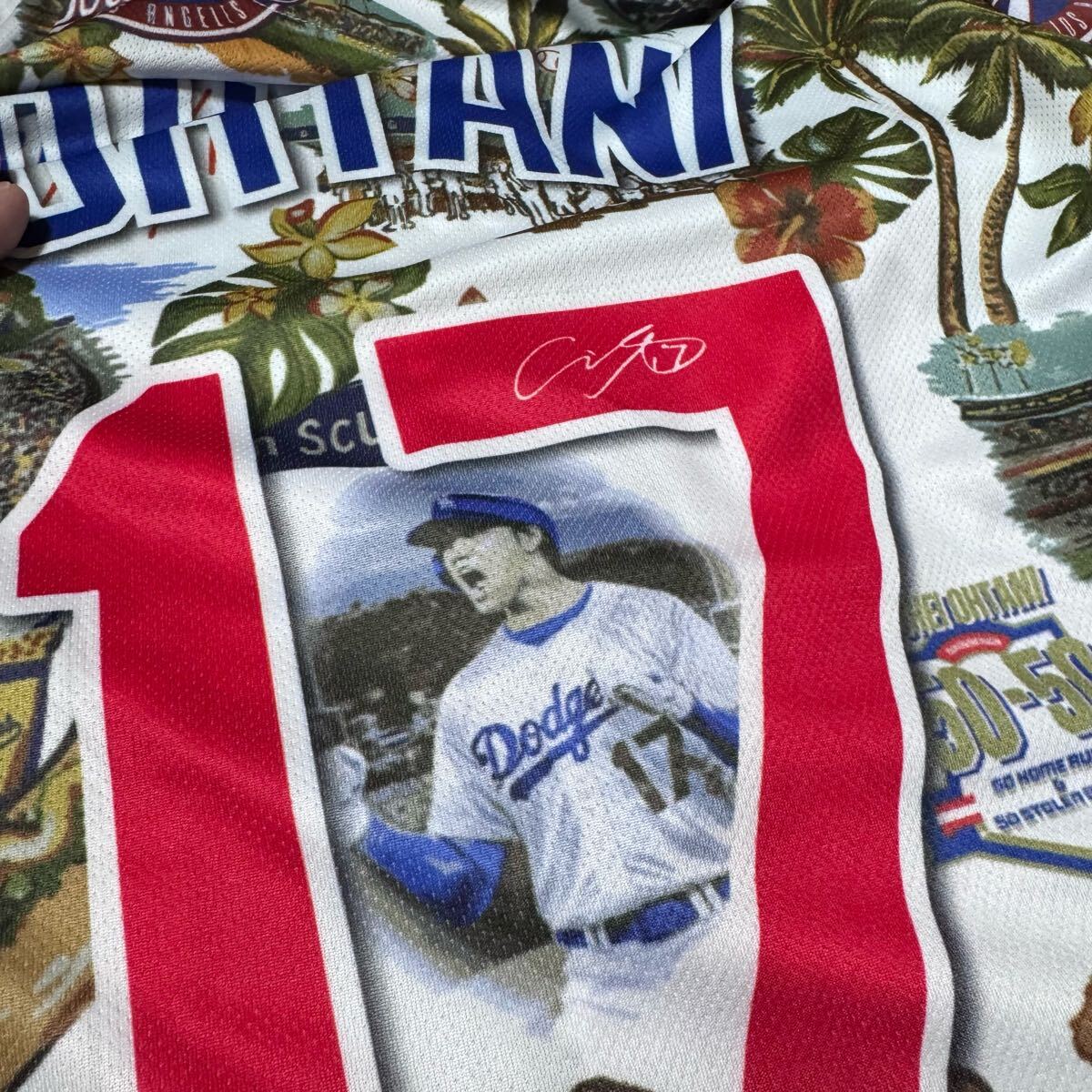 非売品 大谷翔平 ドジャース サインプリントアロハユニフォーム 50/50CLUB デコピンスパイク ヒップロック MVP 改善 ワールドチャンピオン_画像8