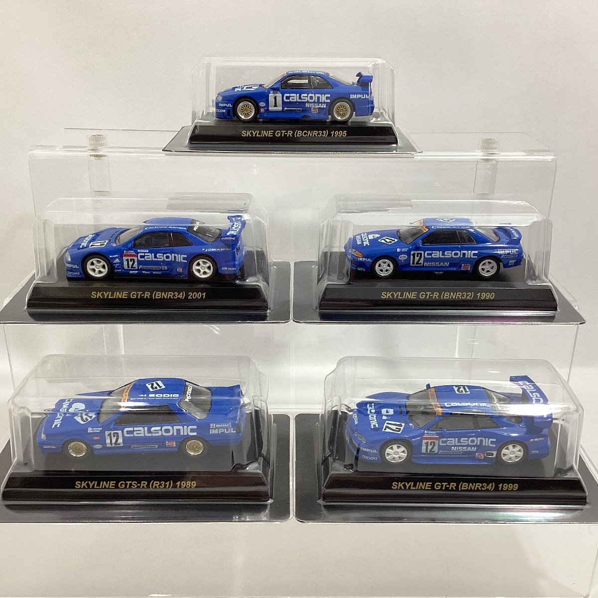  Kyosho 1/64 Calsonic миникар коллекция все 10 вид R92CP Skyline GT-R BNR32 и т.п. не использовался 