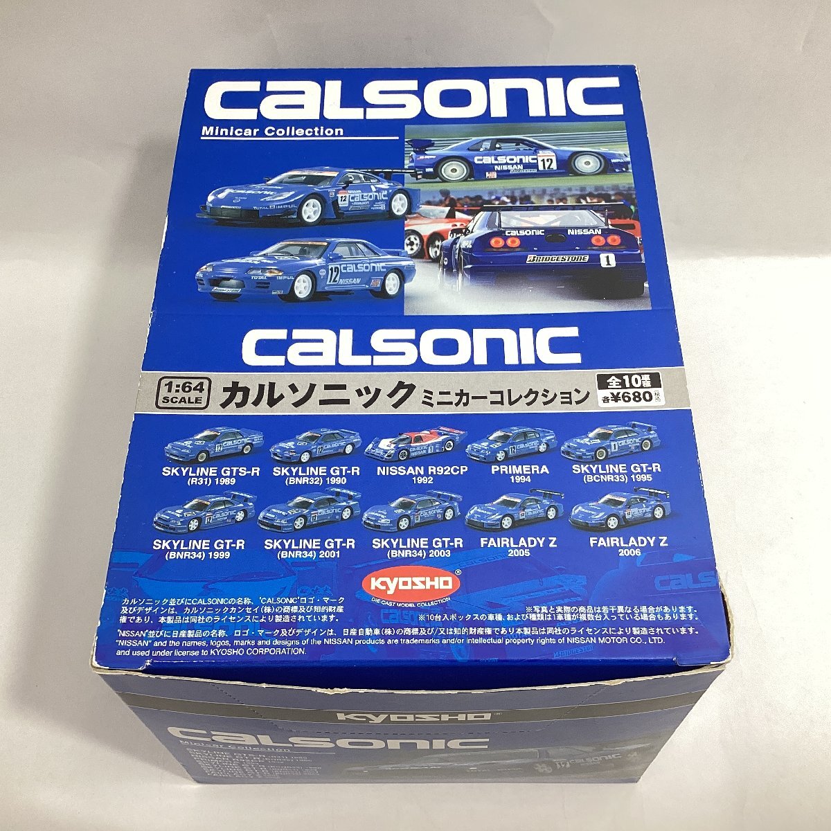  Kyosho 1/64 Calsonic миникар коллекция все 10 вид R92CP Skyline GT-R BNR32 и т.п. не использовался 