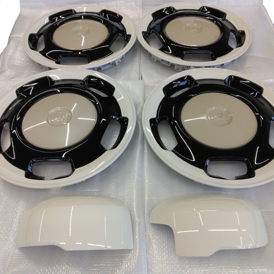 ★☆ファッションスタイルSET!! N-BOX ホンダ純正 JF3 JF4 JF5 未使用 フル ホイールキャップ 4枚 ドアミラー スカルキャップ 14インチ_画像2