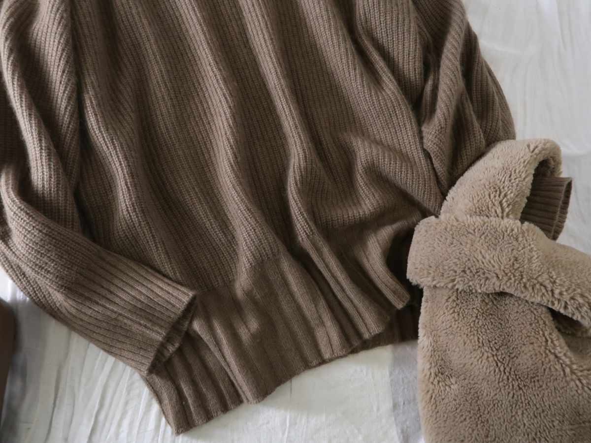 超美品☆ミスティック mystic☆ラクーン混ニット Fサイズ☆A-O 6226_画像5